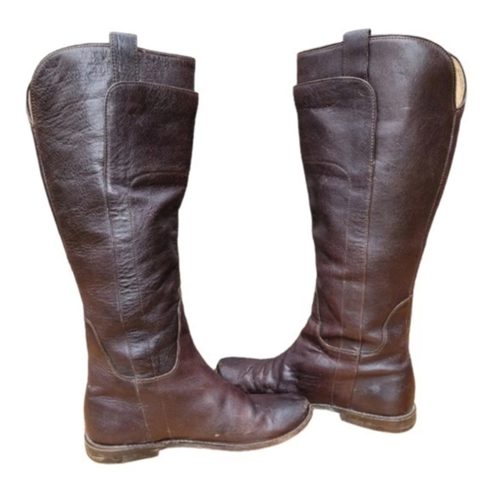 FRYE PAIGE TALL BROWN LEATHER RIDING BOOTS WOMEN'S sz 6.5